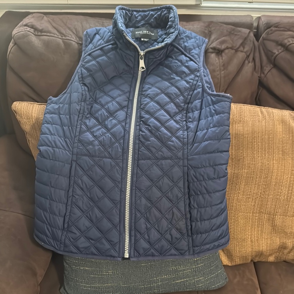 Marc New York | light Weight Insulation Blue Vest with Zip Closure size M